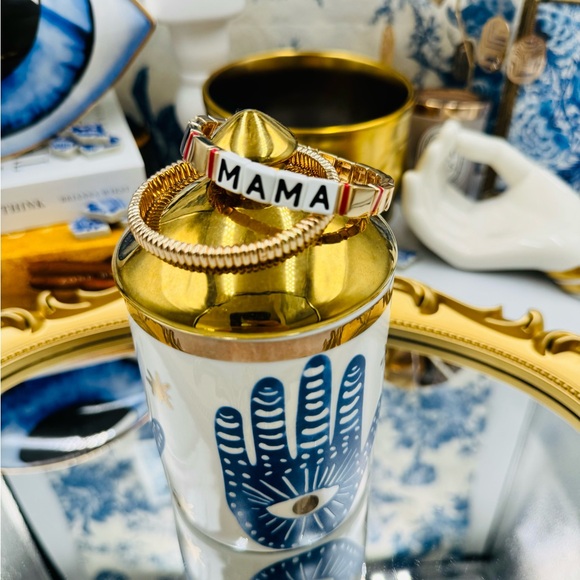 🆕 ROXANNE ASSOULIN 🧿 NWOT Golden MAMA Bracelet Set - Set of 2 - Picture 3 of 14